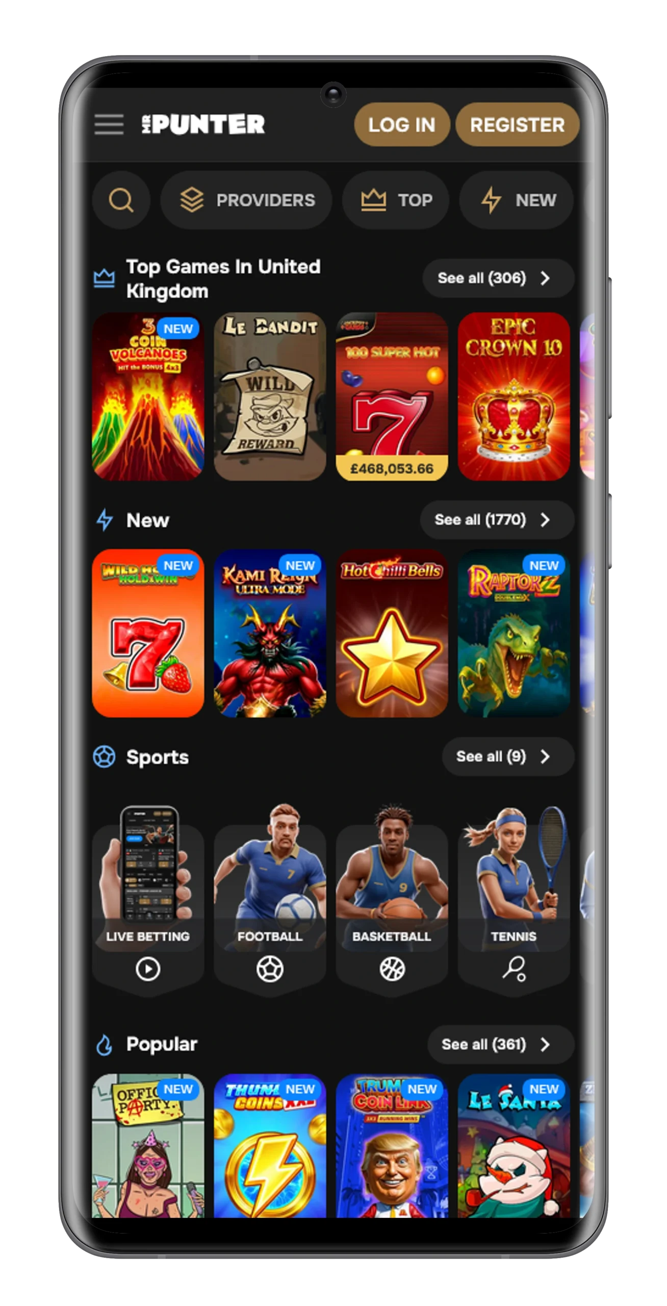 Mr Punter app screenshot