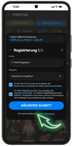 Geben Sie Ihre Daten ein