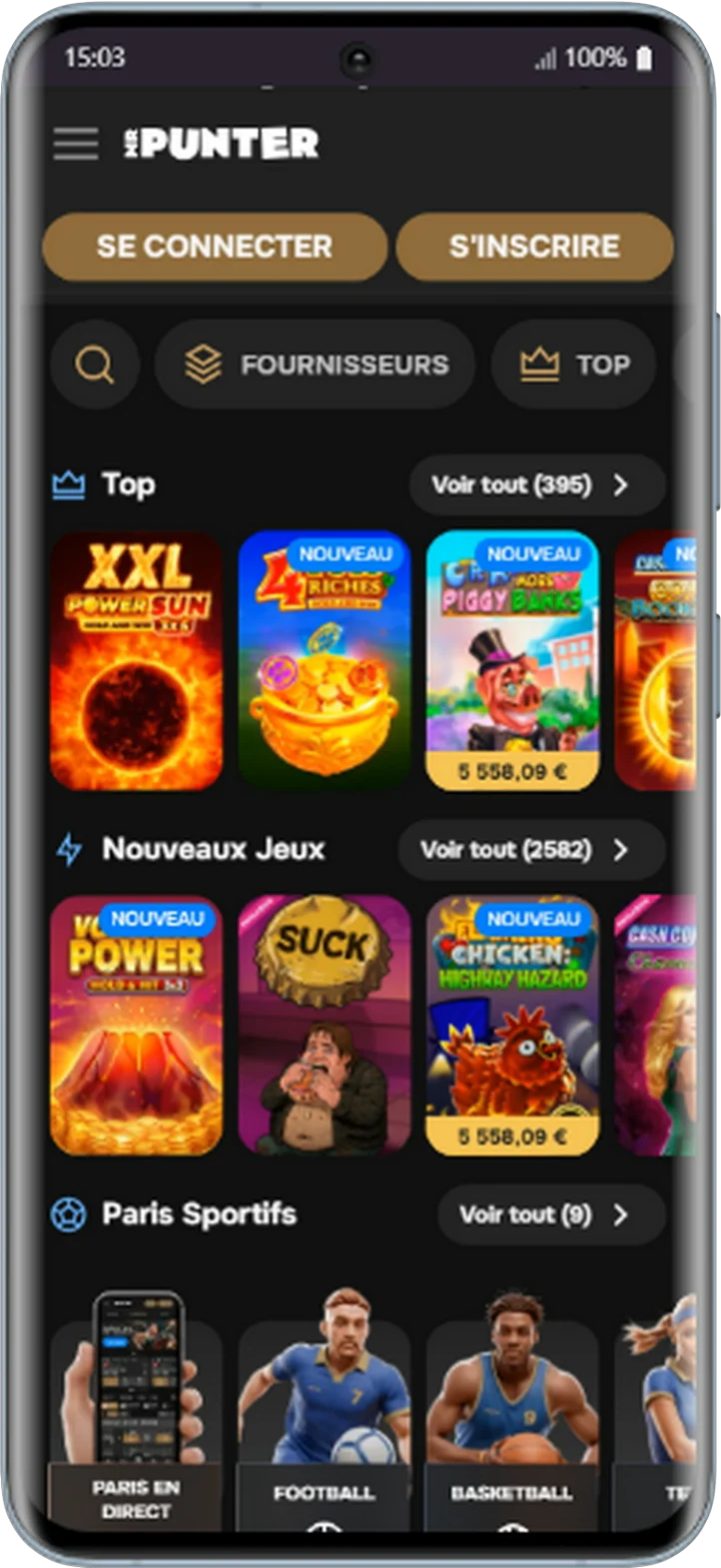 Capture d'écran Mr Punter App