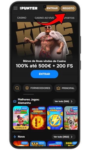 Botão de registo MR Punter