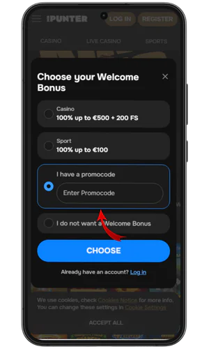 Select the appropriate field MR Punter
